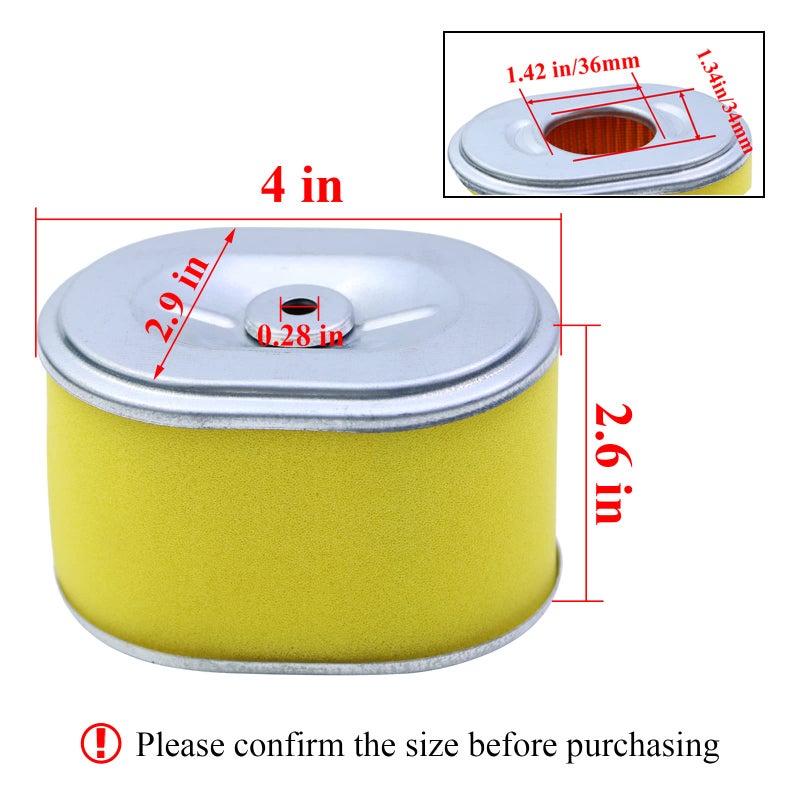 WOTIAN Air Filter Compatible with Honda GX160 GX200 GX212 GX225 Engine 5.5HP 6.5HP 7.0HP 7.5HP, Air Cleaner 17210-ZE1-505 17210-ZE1-517 - Image 2